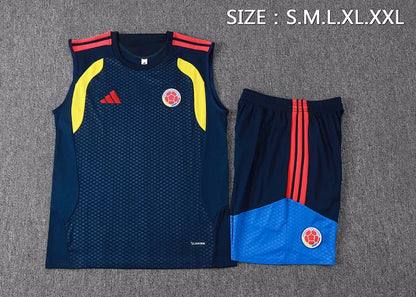 Completino Canottiera Colombia 26/27 Uomo Blu Navy | Kit Allenamento - CalcioVivo