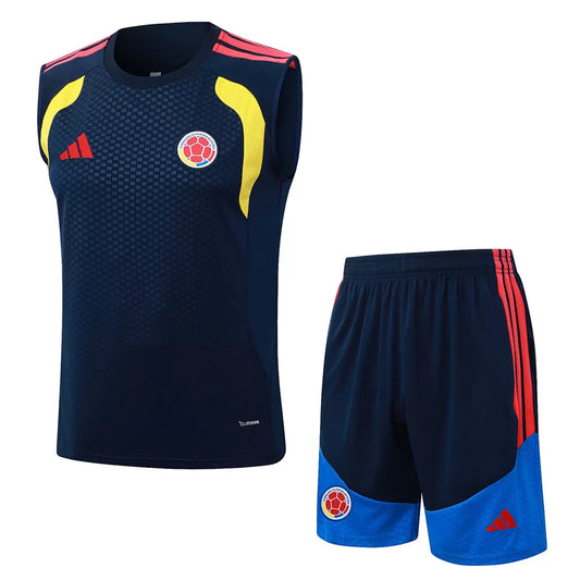 Completino Canottiera Colombia 26/27 Uomo Blu Navy | Kit Allenamento - CalcioVivo