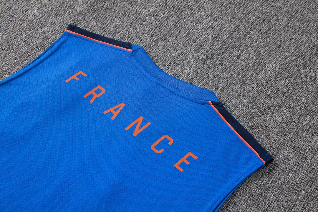 Completino Canottiera Francia 26/27 Uomo Blu | Kit Allenamento - CalcioVivo