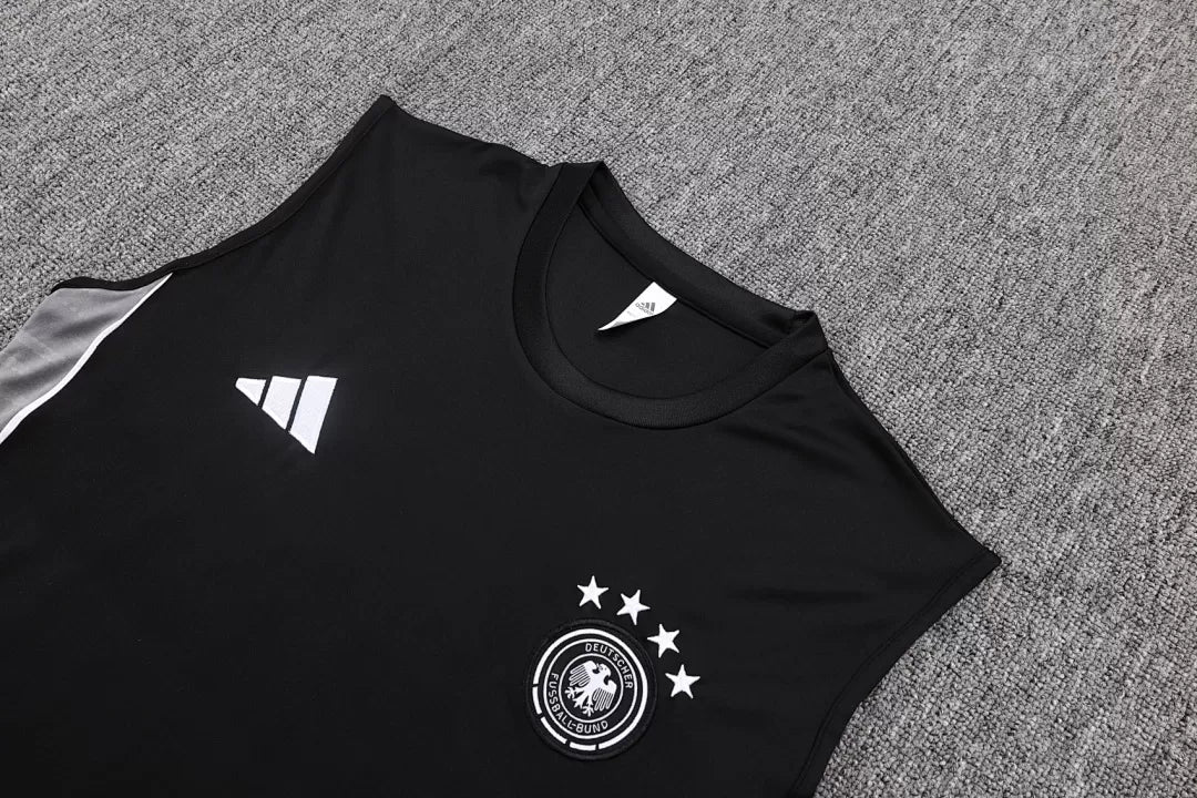 Completino Canottiera Germania 25/26 Uomo Nero | Kit Allenamento - CalcioVivo