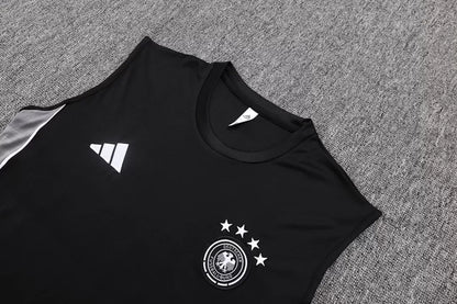 Completino Canottiera Germania 25/26 Uomo Nero | Kit Allenamento - CalcioVivo