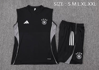 Completino Canottiera Germania 25/26 Uomo Nero | Kit Allenamento - CalcioVivo