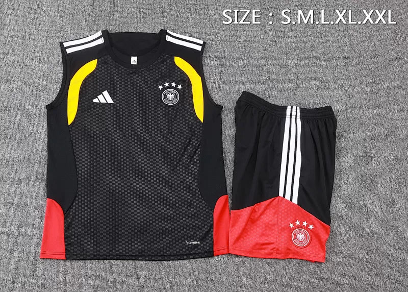 Completino Canottiera Germania 26/27 Uomo Nero | Kit Allenamento - CalcioVivo