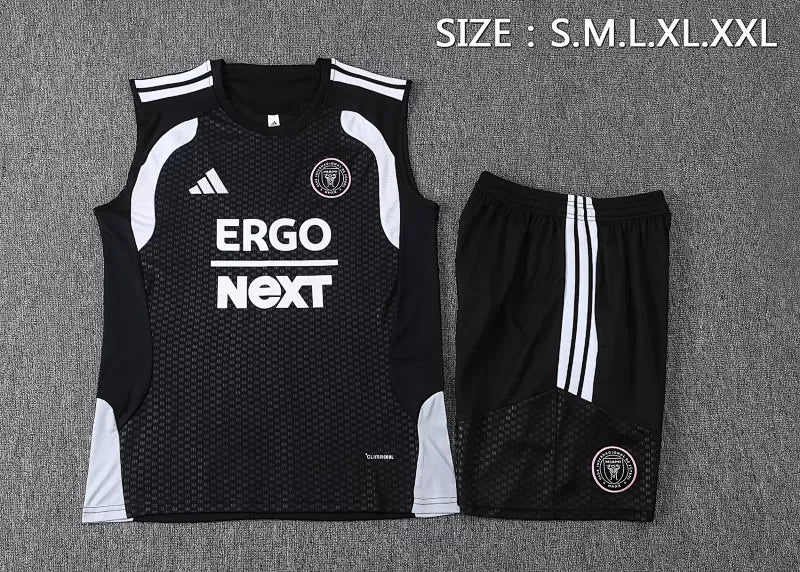 Completino Canottiera Inter Miami 26/27 Uomo Nero | Kit Allenamento - CalcioVivo