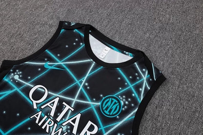 Completino Canottiera Inter Milan 25/26 Uomo Nero Neon | Kit Allenamento - CalcioVivo