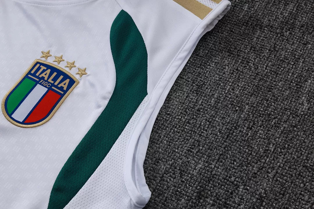 Completino Canottiera Italia 26/27 Uomo Bianco | Kit Allenamento - CalcioVivo