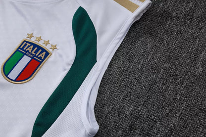 Completino Canottiera Italia 26/27 Uomo Bianco | Kit Allenamento - CalcioVivo