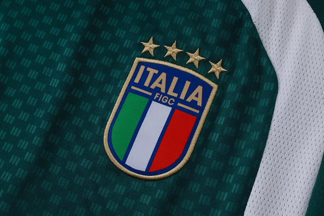 Completino Canottiera Italia 26/27 Uomo Verde | Kit Allenamento - CalcioVivo