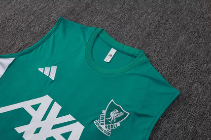 Completino Canottiera Liverpool 2025/26 Uomo Verde | Kit Allenamento - CalcioVivo