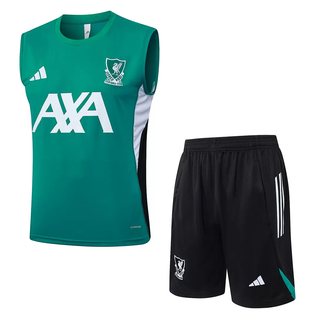 Completino Canottiera Liverpool 2025/26 Uomo Verde | Kit Allenamento - CalcioVivo