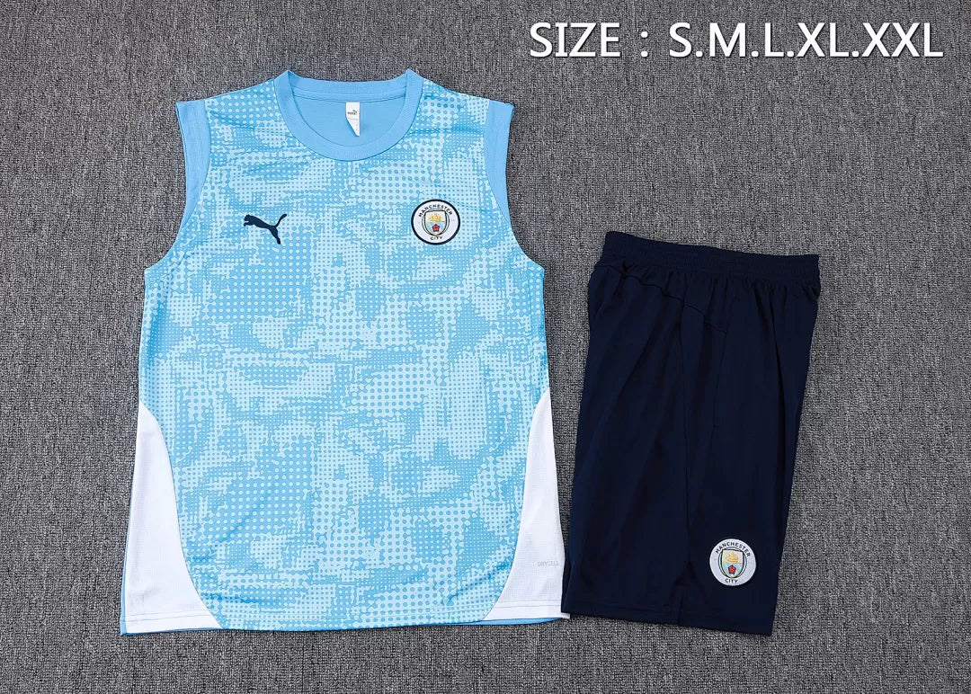 Completino Canottiera Manchester City 2025/26 Uomo | Kit Allenamento - CalcioVivo