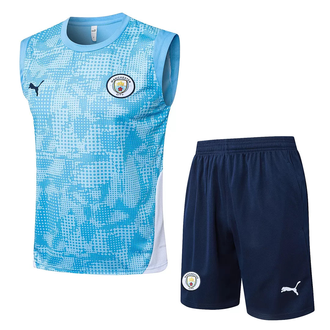 Completino Canottiera Manchester City 2025/26 Uomo | Kit Allenamento - CalcioVivo