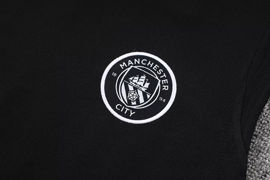 Completino Canottiera Manchester City 2025/26 Uomo Nero | Kit Allenamento - CalcioVivo
