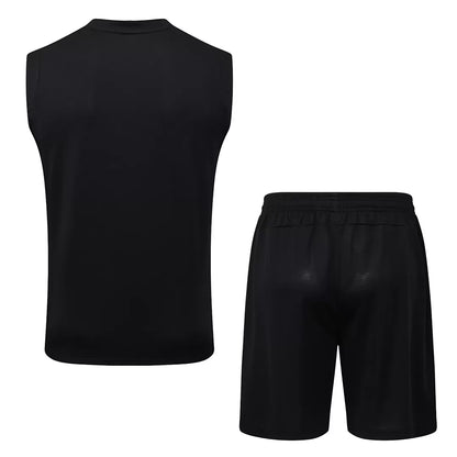 Completino Canottiera Manchester City 2025/26 Uomo Nero | Kit Allenamento - CalcioVivo