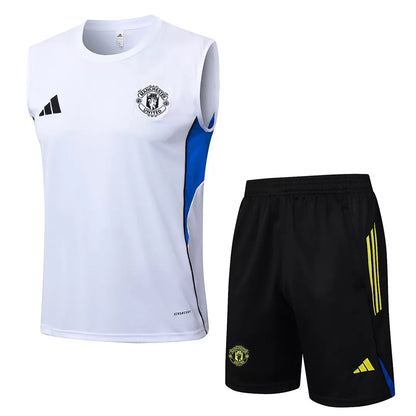 Completino Canottiera Manchester United 25/26 Uomo Bianco | Kit Allenamento - CalcioVivo
