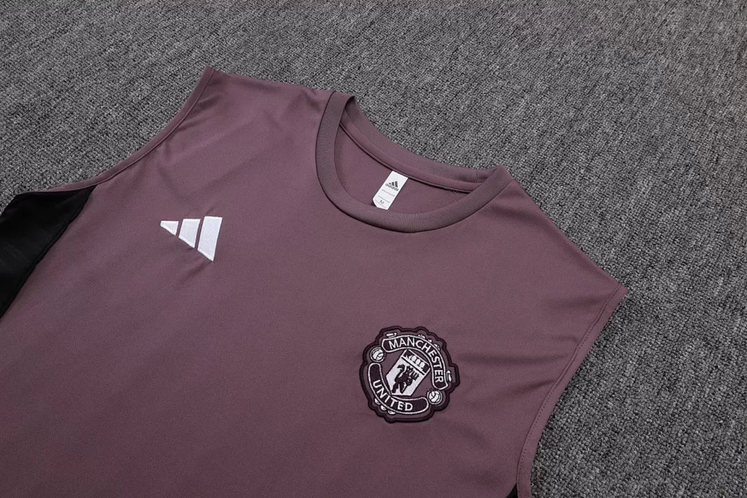 Completino Canottiera Manchester United 25/26 Uomo Bordeaux | Kit Allenamento - CalcioVivo
