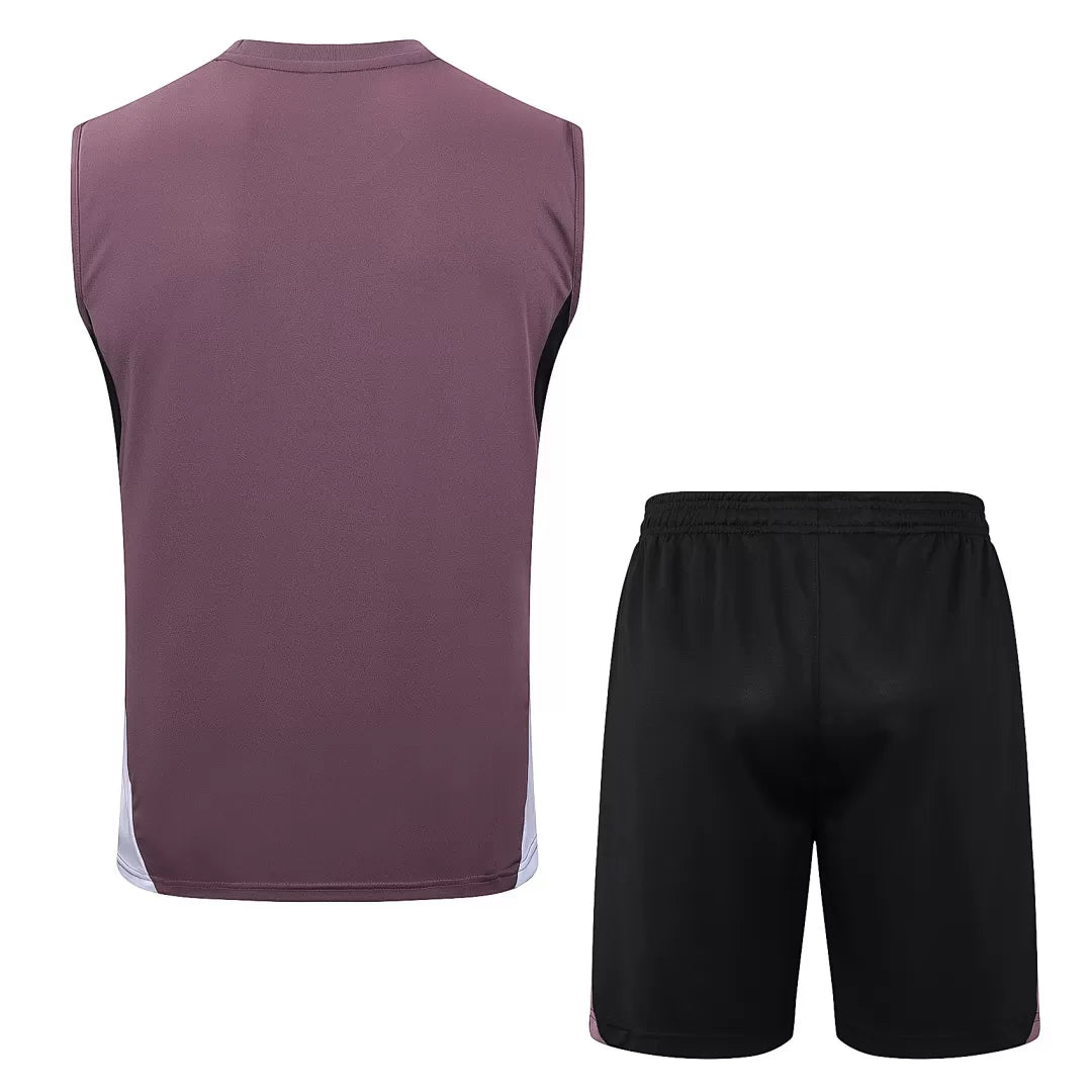 Completino Canottiera Manchester United 25/26 Uomo Bordeaux | Kit Allenamento - CalcioVivo