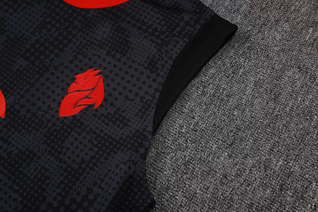 Completino Canottiera Milan 2025/26 Uomo Nero | Kit Allenamento - CalcioVivo