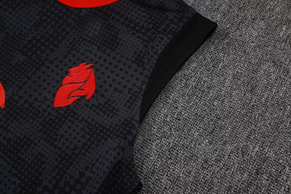 Completino Canottiera Milan 2025/26 Uomo Nero | Kit Allenamento - CalcioVivo