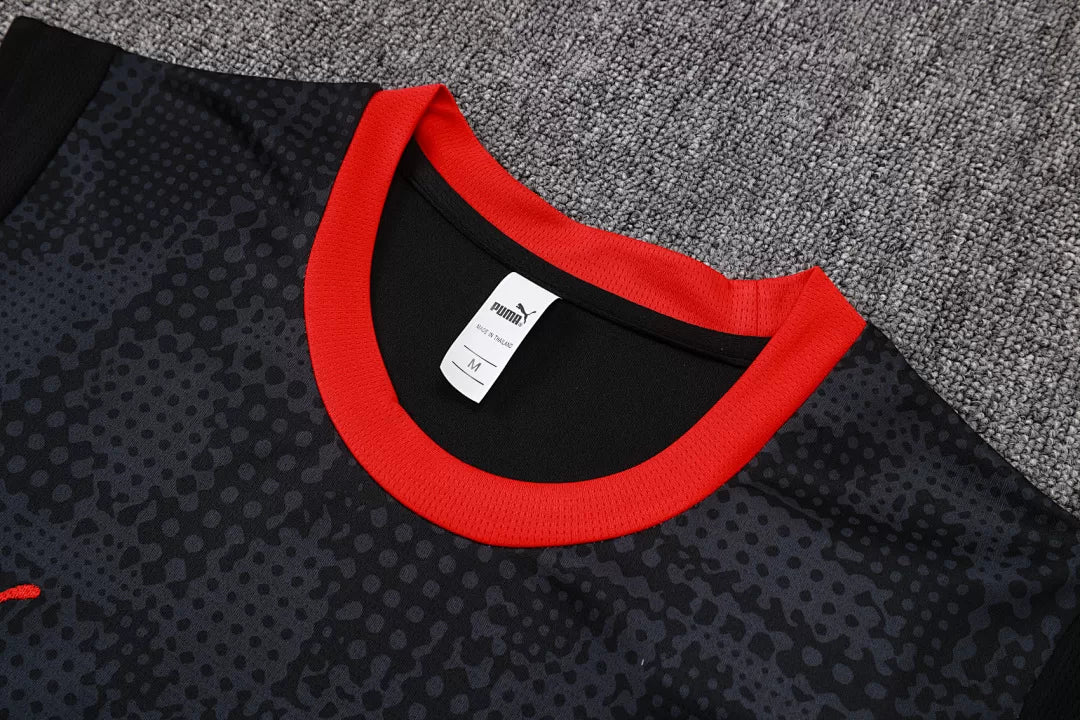 Completino Canottiera Milan 2025/26 Uomo Nero | Kit Allenamento - CalcioVivo