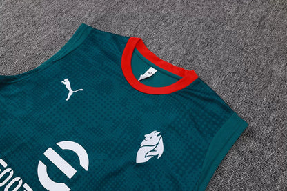 Completino Canottiera Milan 2025/26 Uomo Verde | Kit Allenamento - CalcioVivo