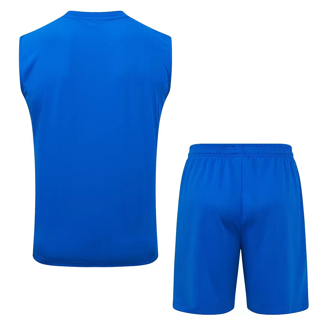 Completino Canottiera Real Madrid 25/26 Uomo Azzurro | Kit Allenamento - CalcioVivo