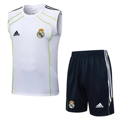 Completino Canottiera Real Madrid 25/26 Uomo Bianco | Kit Allenamento - CalcioVivo