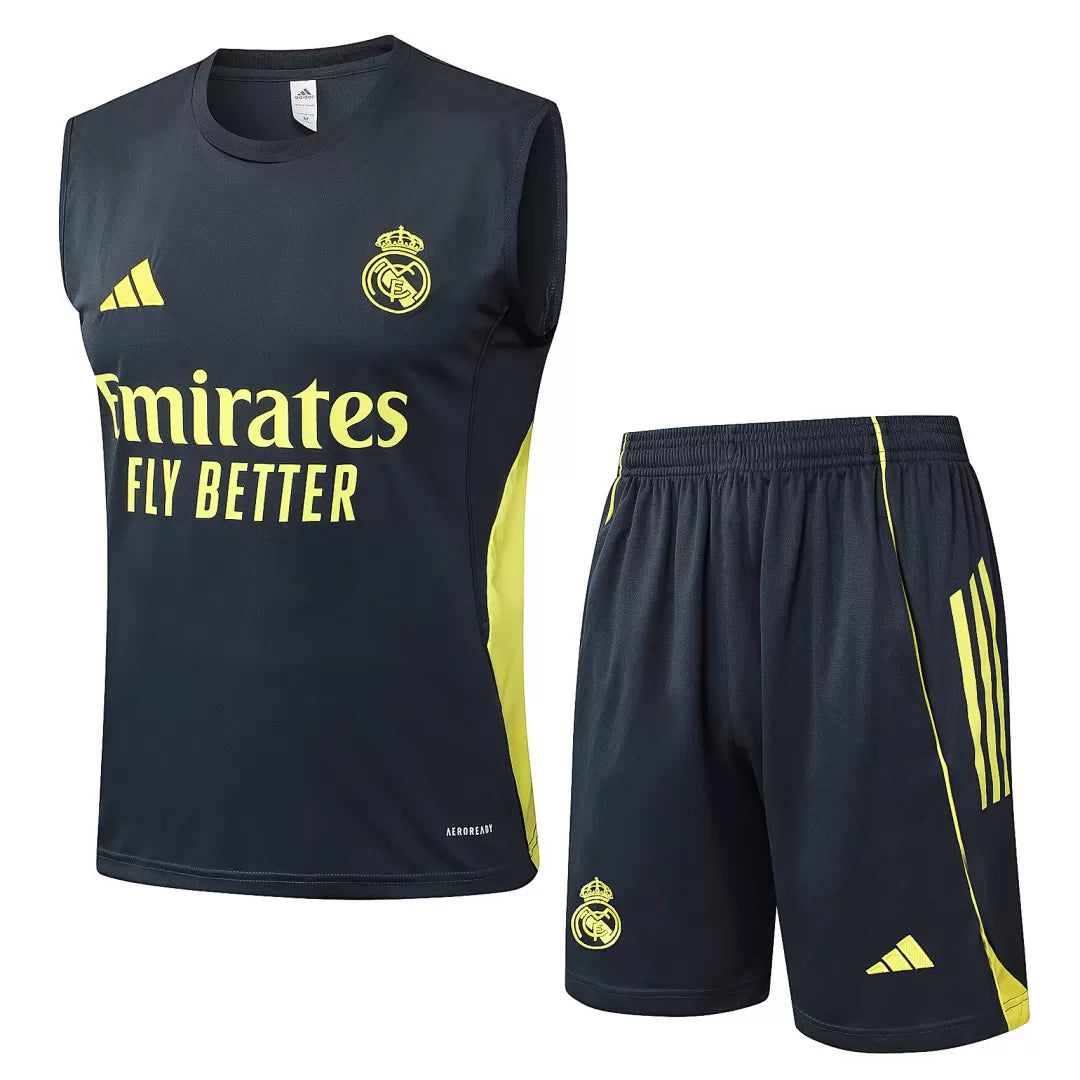Completino Canottiera Real Madrid 25/26 Uomo Blu Notte | Kit Allenamento - CalcioVivo