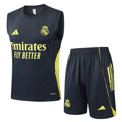 Completino Canottiera Real Madrid 25/26 Uomo Blu Notte | Kit Allenamento - CalcioVivo