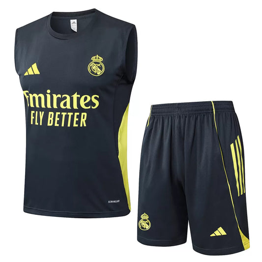 Completino Canottiera Real Madrid 25/26 Uomo Blu Notte | Kit Allenamento - CalcioVivo