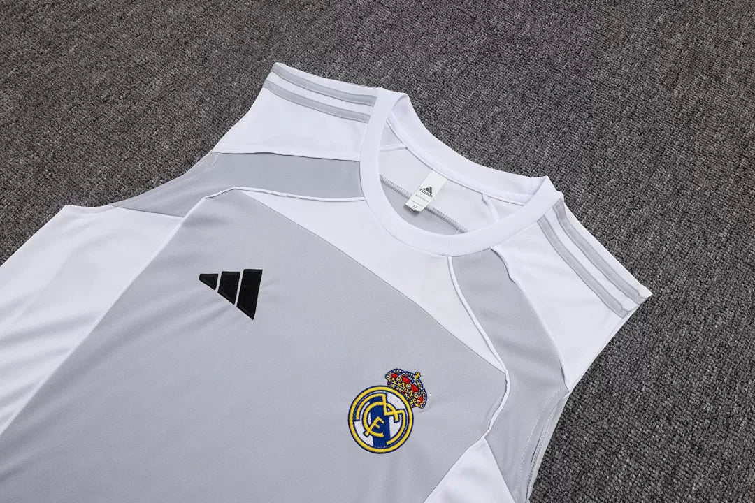 Completino Canottiera Real Madrid 25/26 Uomo Grigio | Kit Allenamento - CalcioVivo