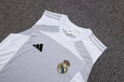 Completino Canottiera Real Madrid 25/26 Uomo Grigio | Kit Allenamento - CalcioVivo