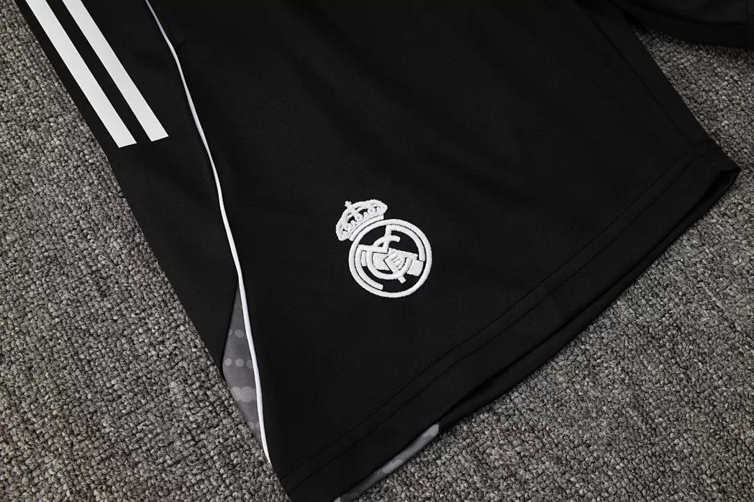 Completino Canottiera Real Madrid 25/26 Uomo Nero | Kit Allenamento - CalcioVivo