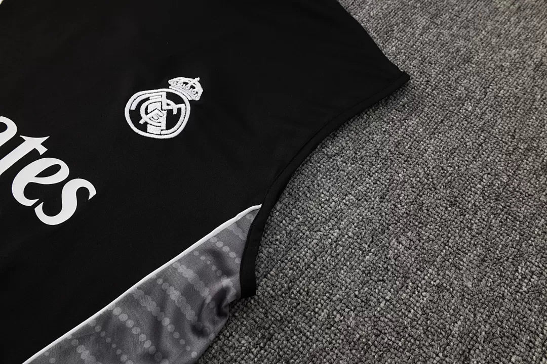 Completino Canottiera Real Madrid 25/26 Uomo Nero | Kit Allenamento - CalcioVivo