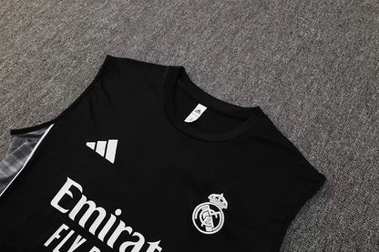 Completino Canottiera Real Madrid 25/26 Uomo Nero | Kit Allenamento - CalcioVivo