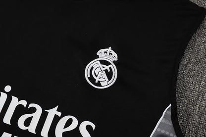 Completino Canottiera Real Madrid 25/26 Uomo Nero | Kit Allenamento - CalcioVivo