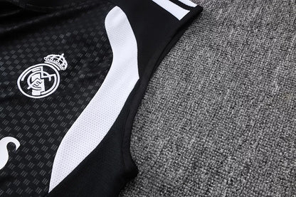 Completino Canottiera Real Madrid 26/27 Uomo Nero | Kit Allenamento - CalcioVivo