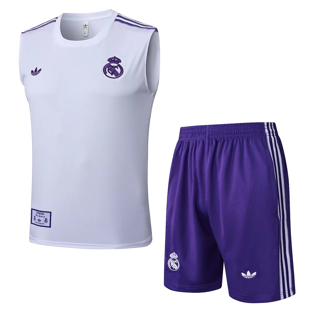 Completino Canottiera Real Madrid Icons 25/26 Uomo | Kit Allenamento - CalcioVivo