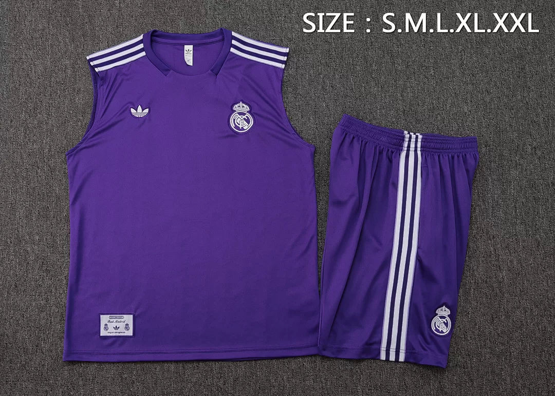 Completino Canottiera Real Madrid Icons 25/26 Uomo | Kit Allenamento - CalcioVivo