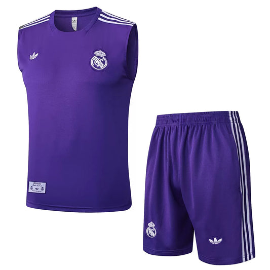 Completino Canottiera Real Madrid Icons 25/26 Uomo | Kit Allenamento - CalcioVivo