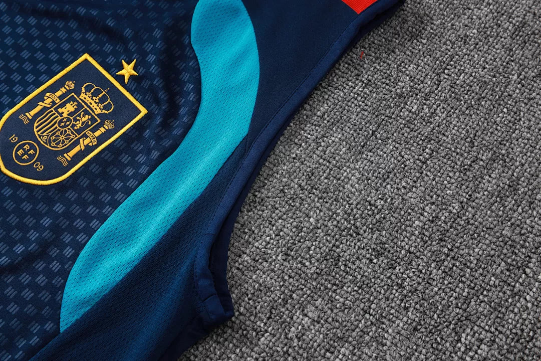 Completino Canottiera Spagna 26/27 Uomo Blu Navy | Kit Allenamento - CalcioVivo