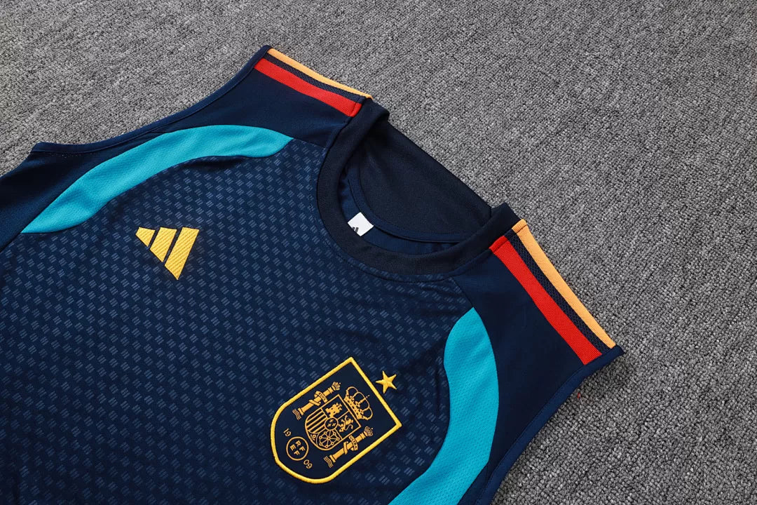 Completino Canottiera Spagna 26/27 Uomo Blu Navy | Kit Allenamento - CalcioVivo