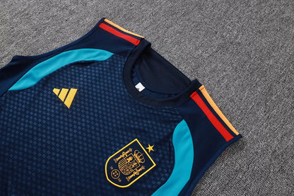 Completino Canottiera Spagna 26/27 Uomo Blu Navy | Kit Allenamento - CalcioVivo
