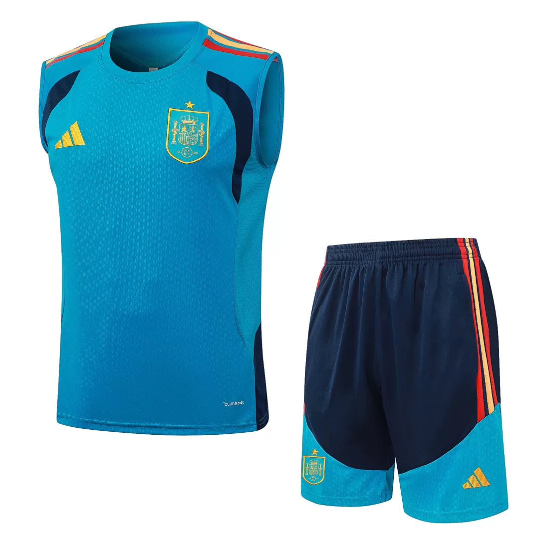 Completino Canottiera Spagna 26/27 Uomo Turchese | Kit Allenamento - CalcioVivo