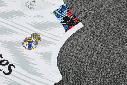 Kit Tank Top + Shorts Real Madrid Training White 25/26