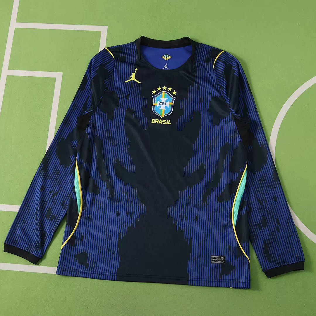 Maglia Brasile Away 2026 Manica Lunga Uomo | Maglia da Calcio - CalcioVivo