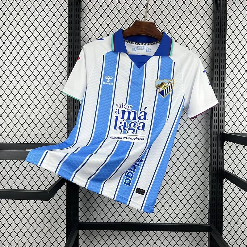 Maglia Málaga Home 26/27 Uomo Bianca Azzurra | Maglia da Calcio