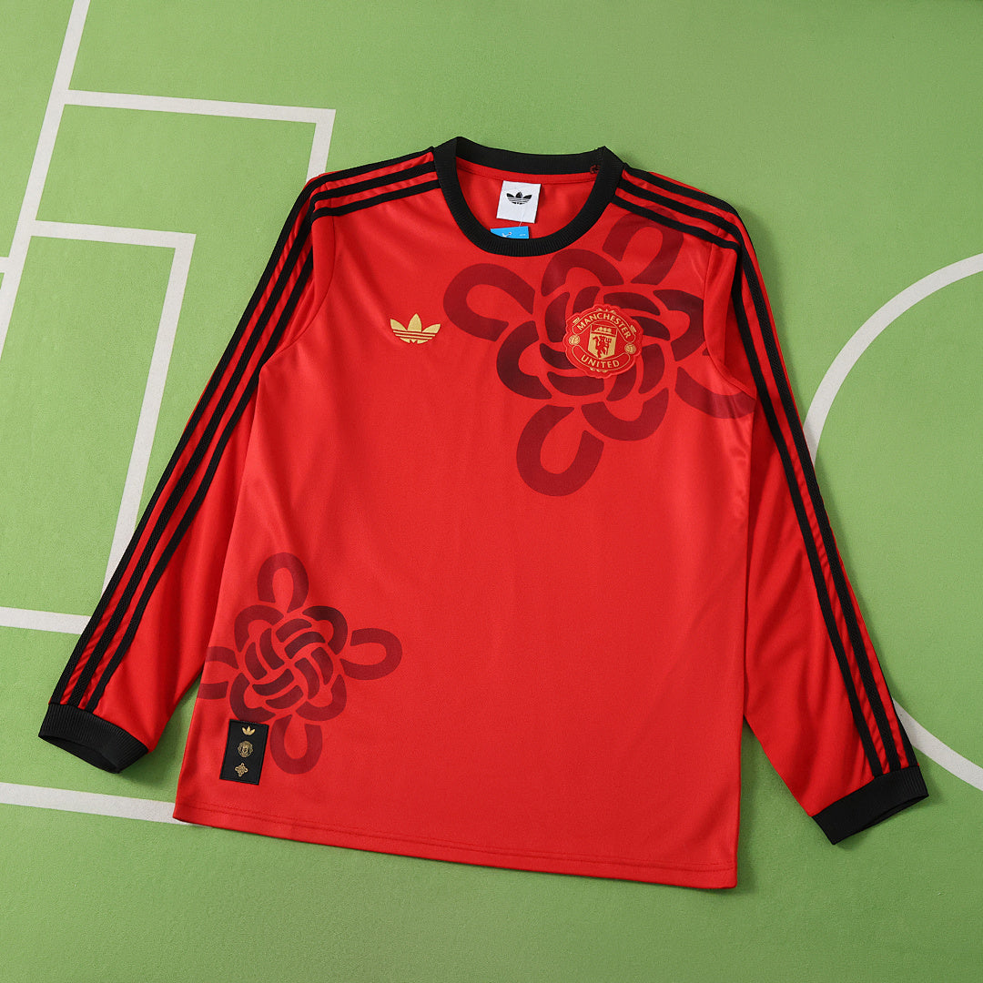Maglia Manchester United Pre-Match CNY 25/26 Uomo Manica Lunga | Maglia da Calcio - CalcioVivo