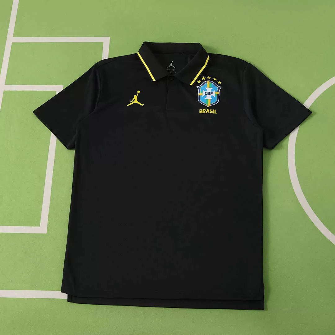 Polo Brasile Jordan 2026 Uomo Nera | Maglia da Calcio - CalcioVivo