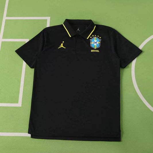 Polo Brasile Jordan 2026 Uomo Nera | Maglia da Calcio - CalcioVivo